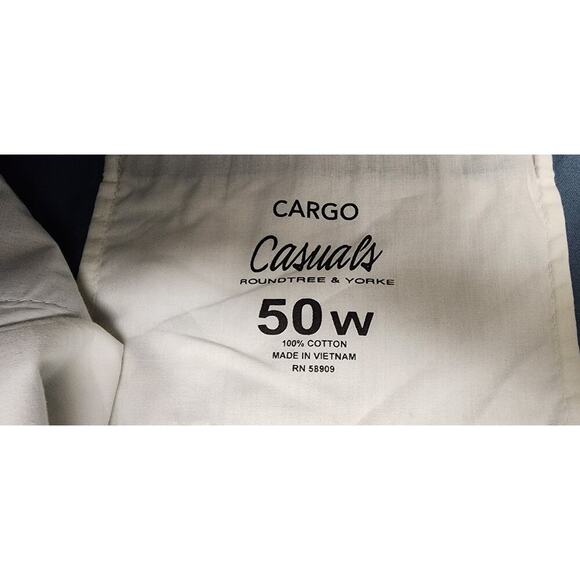 Roundtree Casual Big Man Cargo 10" Short Blue Size 50W - Picture 6 of 6